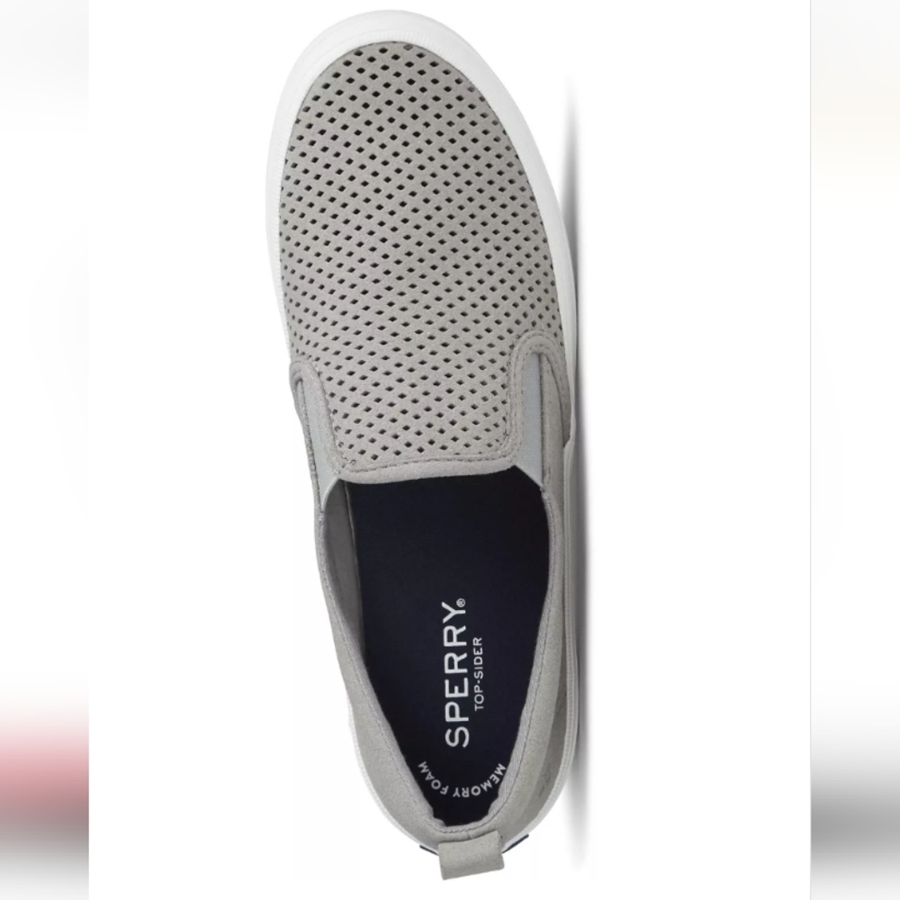 Sperry Crest Twin Gore Perforated Slip-on Sneakers Grey - Picture 4 of 11